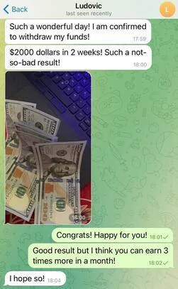 Subscriber's message: 2000 dollars in 2 weeks